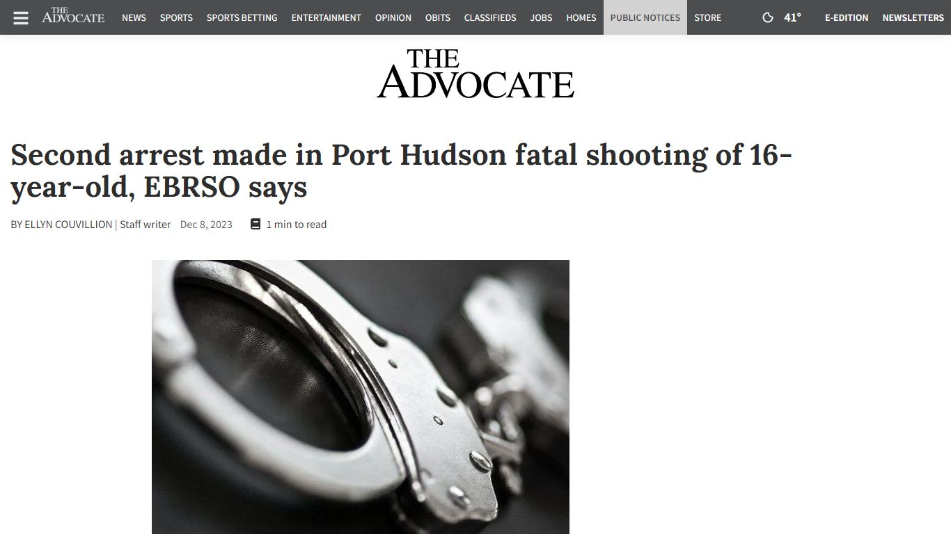 Second arrest made in Port Hudson fatal shooting of teenager | Crime ...